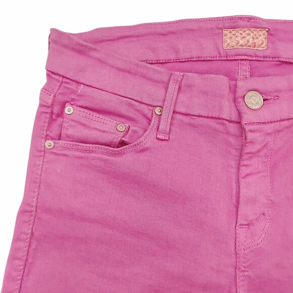 Mother Jeans Womens 26 Pink The Looker Low Rise Stretch Light Wash Comfort Denim - Picture 4 of 13